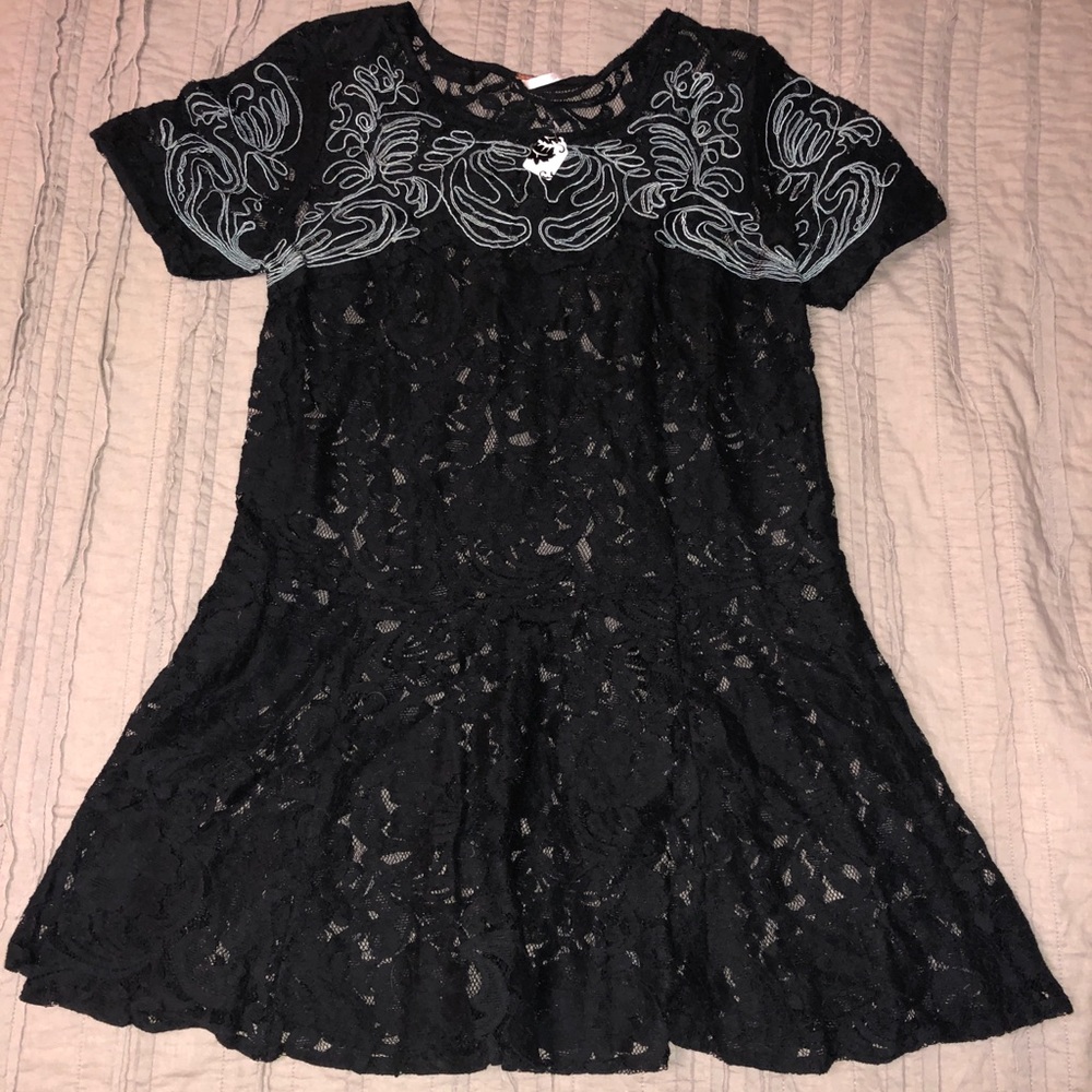 Free people black lace dress